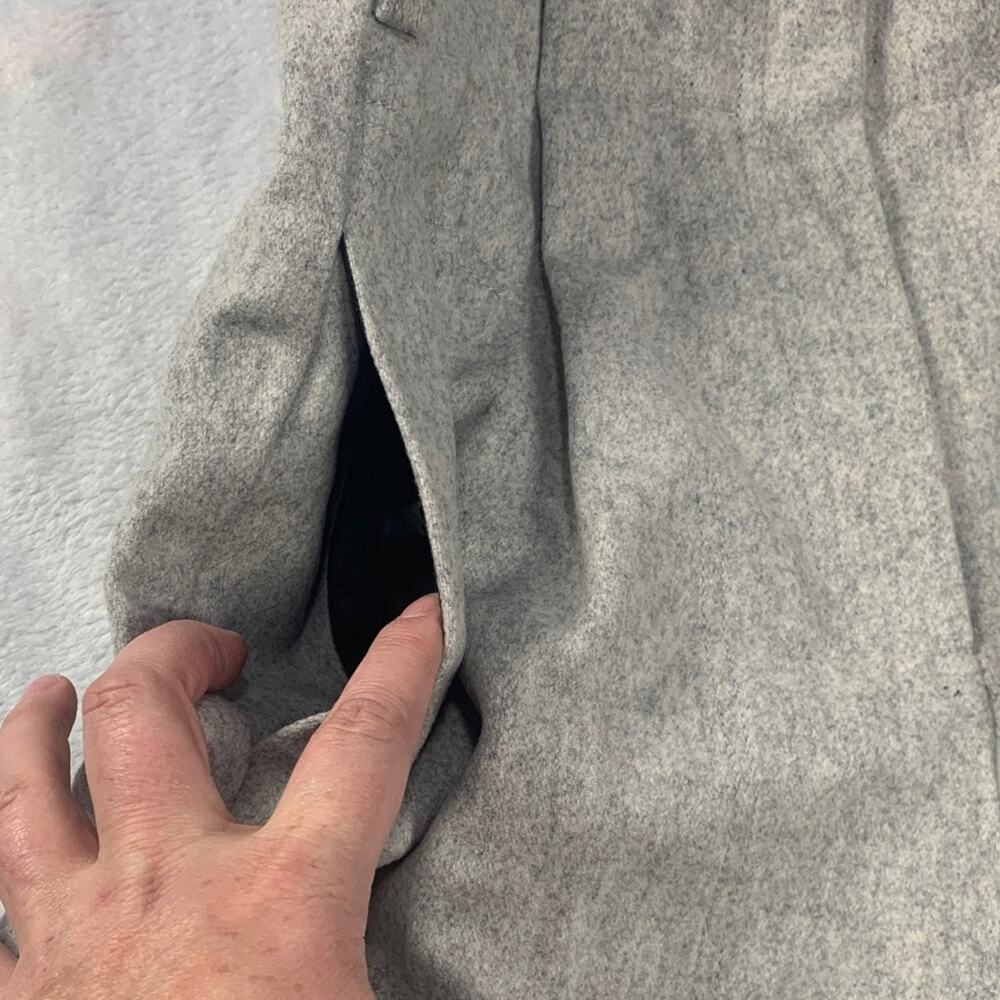 Coach size 4 high waist pleated front Gray Wool Pants nwot - Picture 7 of 13